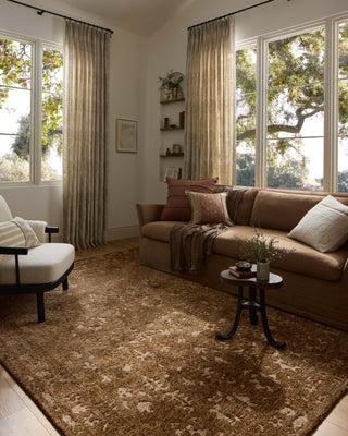 Loloi II Percival PCV-03 Mocha/Sand Area Rug Lifestyle Image Feature
