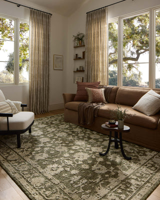 Loloi II Percival PCV-06 Moss/Natural Area Rug Lifestyle Image Feature
