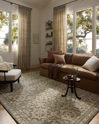 Loloi II Percival PCV-07 Sage/Stone Area Rug Lifestyle Image Feature