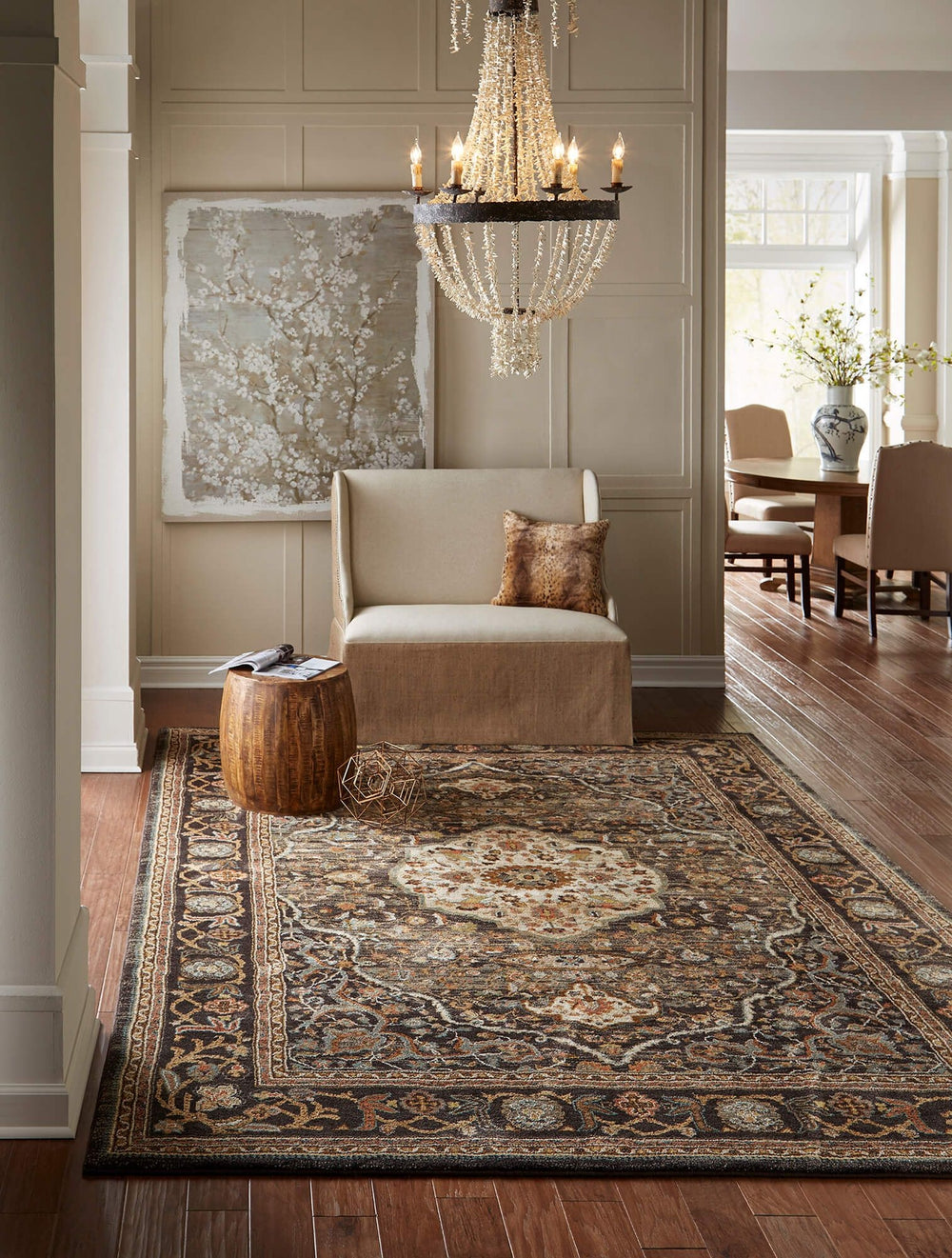 Karastan Spice Market Petra Charcoal Area Rug featured image