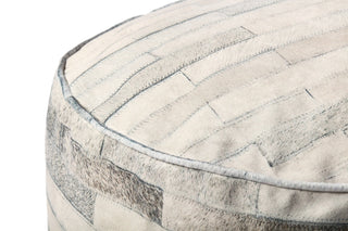 Loloi Poufs PF0002 Ivory / Grey Corner Image