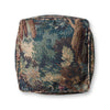 Loloi Poufs LPF0045 Blue / Multi Pouf Lifestyle Image Feature