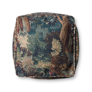 Loloi Poufs LPF0045 Blue / Multi Pouf Lifestyle Image Feature
