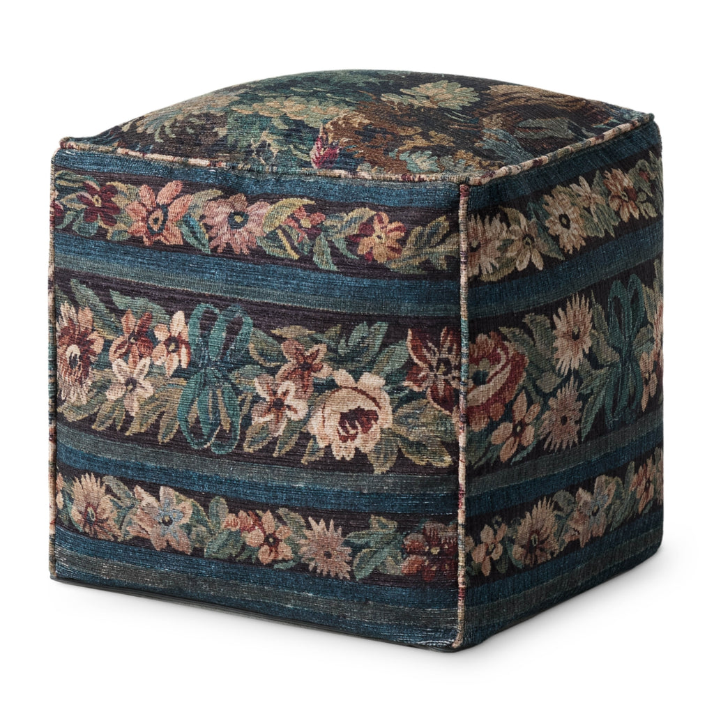 Loloi Poufs LPF0045 Blue / Multi Pouf main image