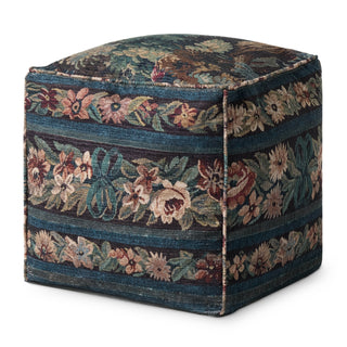Loloi Poufs LPF0045 Blue / Multi Pouf main image
