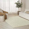 Nourison Pure Grids PGR01 Ivory Beige Area Rug by DKNY Corner Image