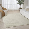 Nourison Pure Grids PGR01 Light Blue Area Rug by DKNY Corner Image