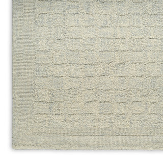 Nourison Pure Grids PGR01 Light Blue Area Rug by DKNY Texture Image