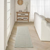 Nourison Pure Grids PGR01 Light Blue Area Rug by DKNY Corner Image