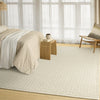 Nourison Pure Grids PGR01 Ivory Beige Area Rug by DKNY Corner Image