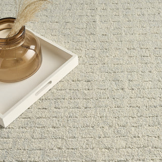 Nourison Pure Grids PGR01 Light Blue Area Rug by DKNY Corner Image