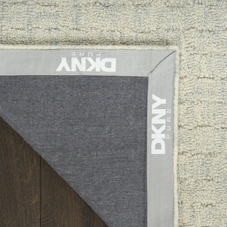 Nourison Pure Grids PGR01 Light Blue Area Rug by DKNY Corner Image