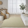 Nourison Pure Grids PGR01 Light Green Area Rug by DKNY Room Image Feature