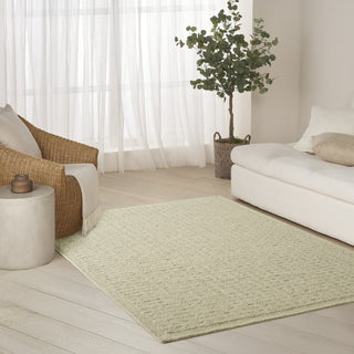 Nourison Pure Grids PGR01 Light Green Area Rug by DKNY Room Image Feature