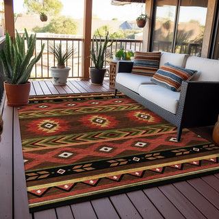 Dalyn Phoenix PH3 Chocolate Area Rug Outdoor Lifestyle Image