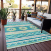 Dalyn Phoenix PH3 Teal Area Rug Outdoor Lifestyle Image