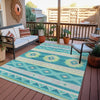 Dalyn Phoenix PH3 Teal Area Rug Outdoor Lifestyle Image