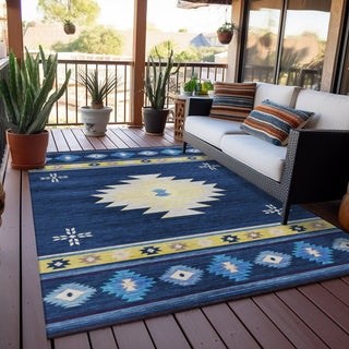 Dalyn Phoenix PH4 Navy Area Rug Outdoor Lifestyle Image