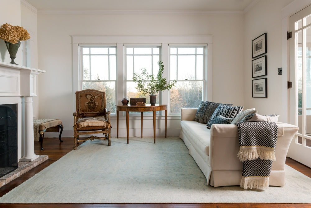 Loloi Pierce PP-05 Sky/Glacier Area Rug Lifestyle Image Feature