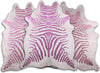 Dekoland Acid Washed Pink Zebra on White Area Rug