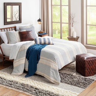 Surya Parlan PLN-1000 Dark Blue Bedding Style Shot Feature