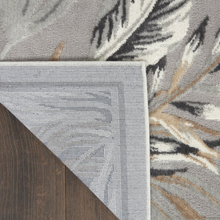 Nourison Pompeii PMP01 Grey Area Rug Corner Image