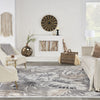 Nourison Pompeii PMP01 Grey Area Rug Room Image Feature