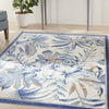 Nourison Pompeii PMP02 Ivory Blue Area Rug Room Scene 3