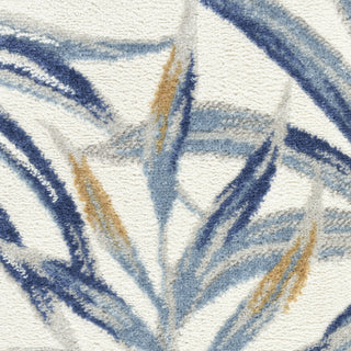 Nourison Pompeii PMP02 Ivory Blue Area Rug Detail