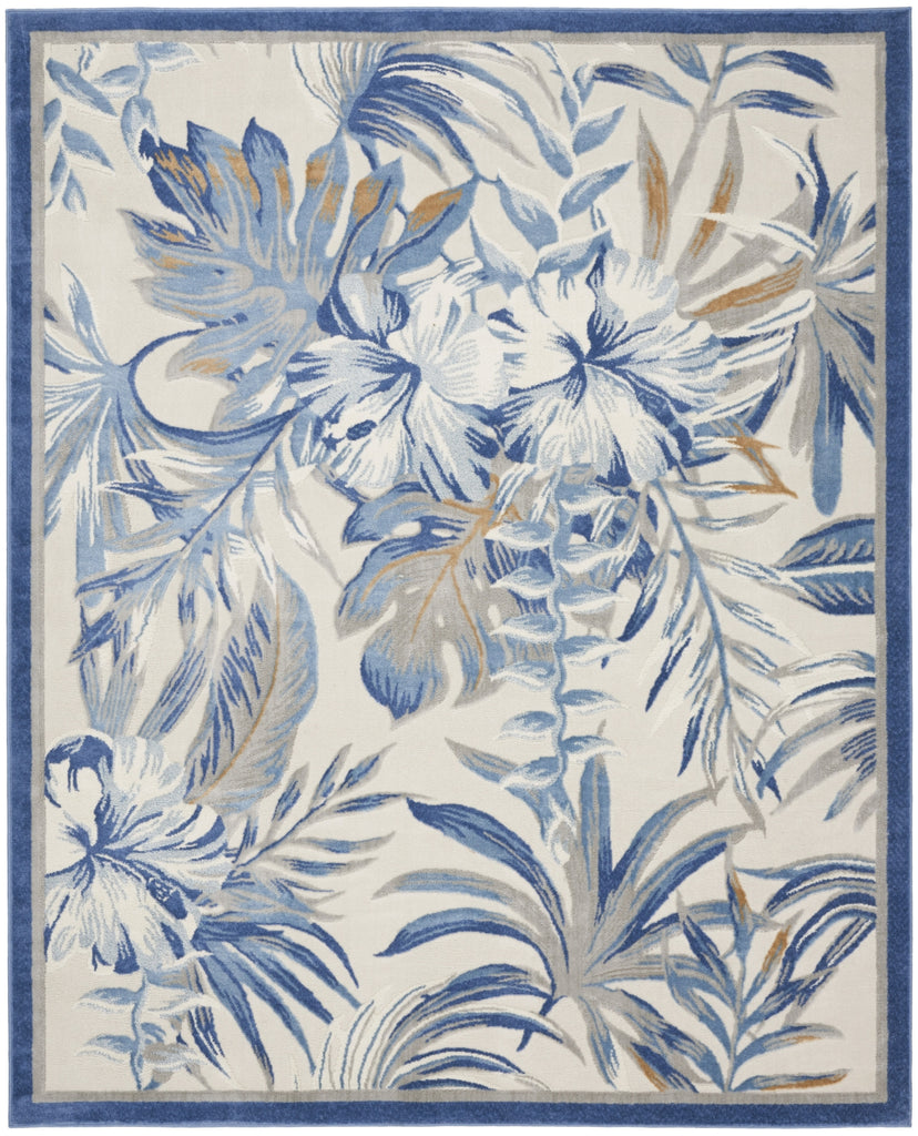 Nourison Pompeii PMP02 Ivory Blue Area Rug Main Image