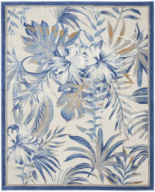 Nourison Pompeii PMP02 Ivory Blue Area Rug Main Image
