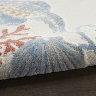 Nourison Pompeii PMP03 Ivory/Multi Area Rug Corner Image