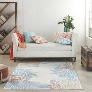 Nourison Pompeii PMP03 Ivory/Multi Area Rug Room Image Feature