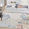 Nourison Pompeii PMP03 Ivory/Multi Area Rug Corner Image