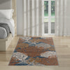 Nourison Pompeii PMP04 Blue Multicolor Area Rug Corner Image