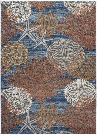 Nourison Pompeii PMP04 Blue Multicolor Area Rug Main Image