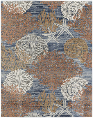 Nourison Pompeii PMP04 Blue Multicolor Area Rug Main Image