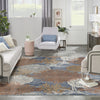 Nourison Pompeii PMP04 Blue Multicolor Area Rug Room Image Feature