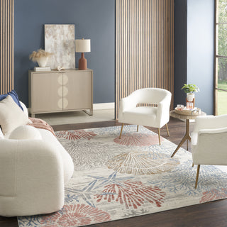 Nourison Pompeii PMP04 Multicolor Area Rug Corner Image