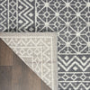 Nourison Palermo PMR02 Charcoal Silver Area Rug Corner Image