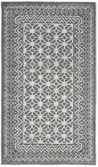 Nourison Palermo PMR02 Charcoal Silver Area Rug main image