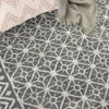 Nourison Palermo PMR02 Charcoal Silver Area Rug Corner Image