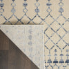 Nourison Palermo PMR03 Beige Blue Area Rug Corner Image