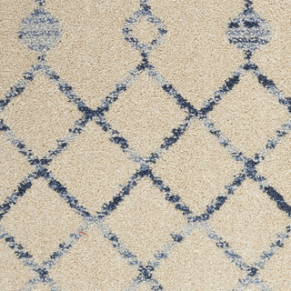 Nourison Palermo PMR03 Beige Blue Area Rug Swatch Image