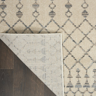Nourison Palermo PMR03 Beige Grey Area Rug Corner Image