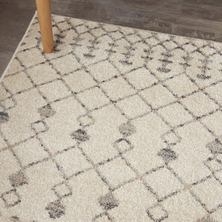 Nourison Palermo PMR03 Beige Grey Area Rug Corner Image