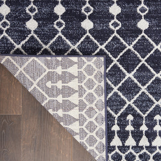 Nourison Palermo PMR03 Navy/Grey Area Rug Corner Image