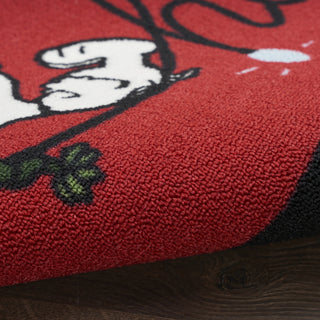 Nourison Pnt02 Peanuts/Enhcx PNE28 Red Area Rug Corner Image
