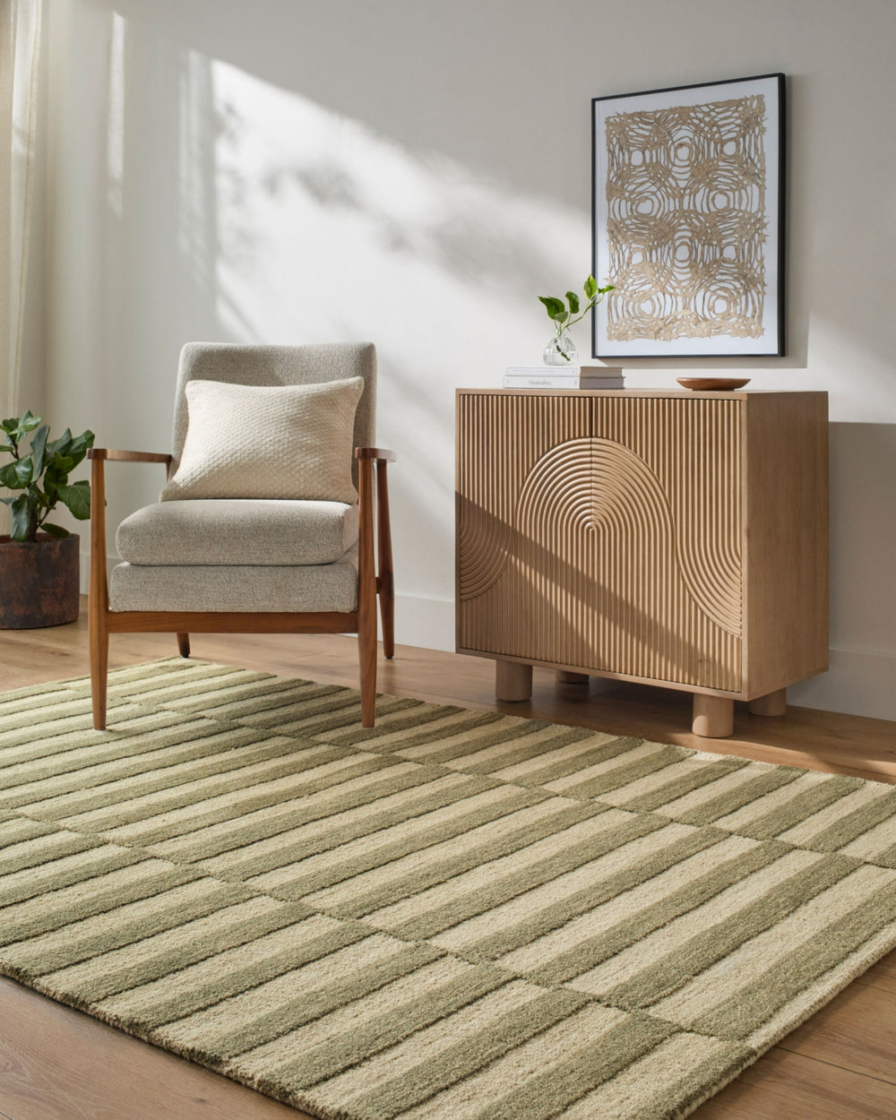 Our Pnw Home X Livabliss Idaho PNWID-2300 Sage Area Rug Room Scene Feature