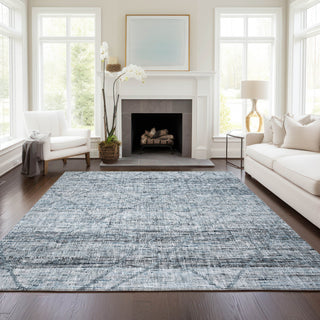 Dalyn Portico PO1 Blue Machine Washable Area Rug Lifestyle Image Feature